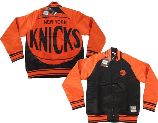 NY Knicks Mitchell & Ness Colossal Satin Jacket